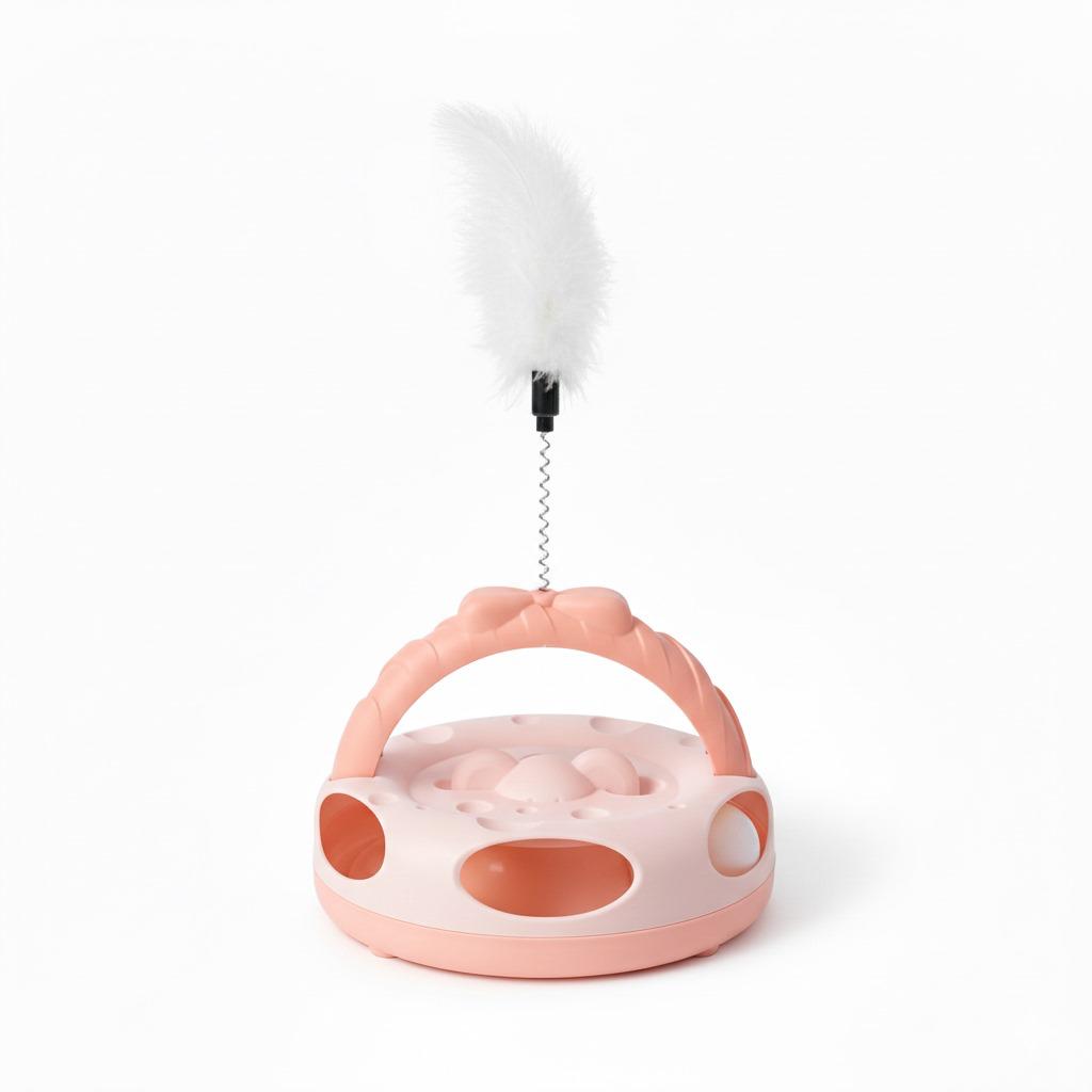 Arched Cat Track Toy With Teaser Stick