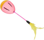 Cats Feather Egg Shape Tumbler Toy - With Feather