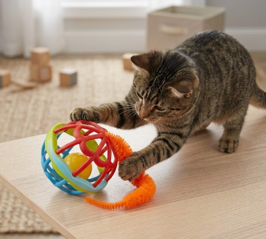 Wiggle Tail Rubber Playing Ball