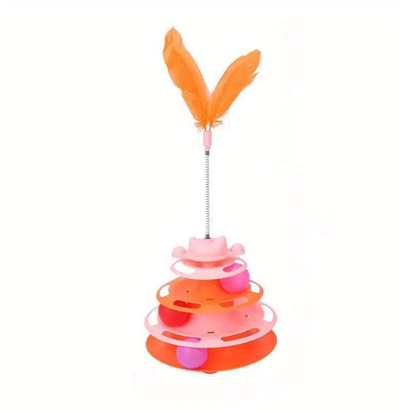 3-Layer Space Tower With Feather Stick