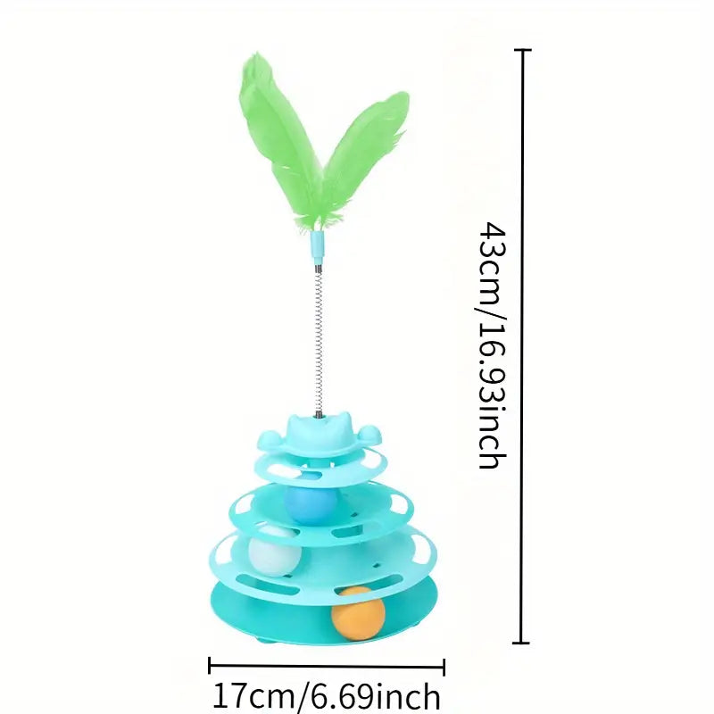 3-Layer Space Tower With Feather Stick
